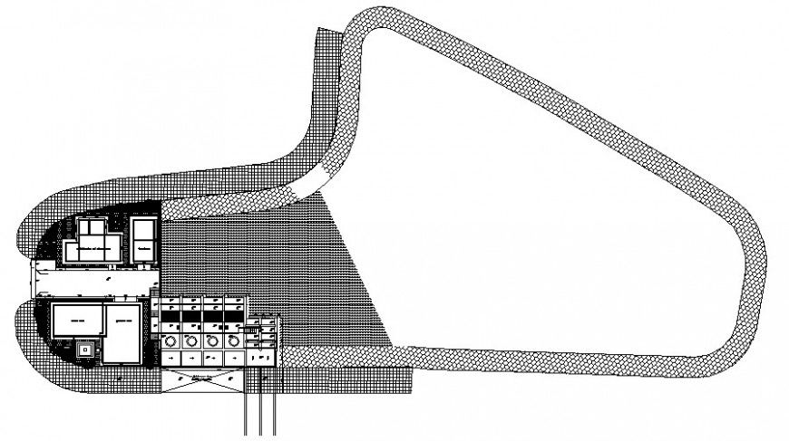 Real estate office distribution plan drawing details dwg file