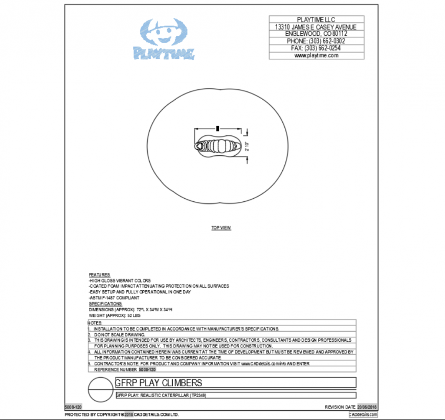 Realistic caterpillar insect top view cad block design dwg file