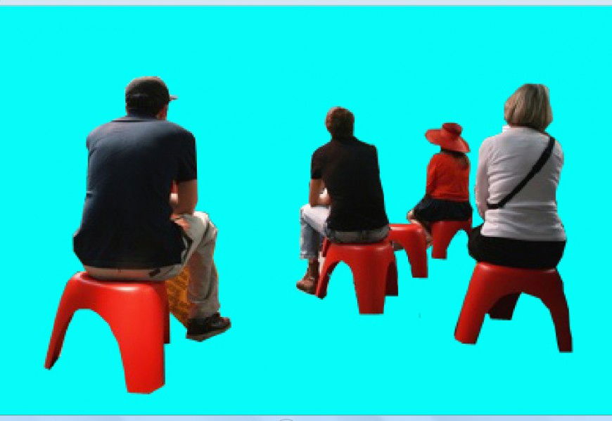 Rear elevation of different people layout JPEG file.