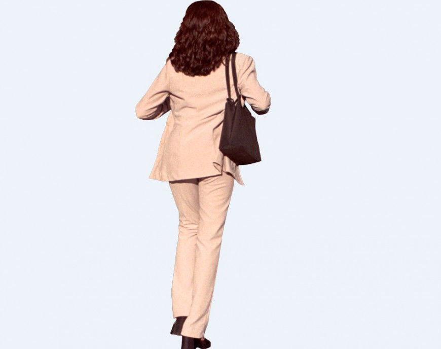 Rear elevation of lady detail 3d model layout photo file