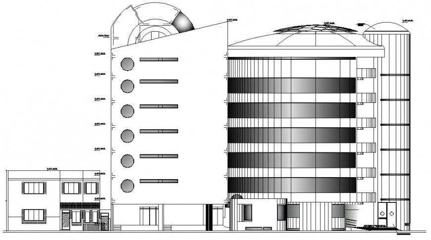 Rear side of clinic in auto cad file