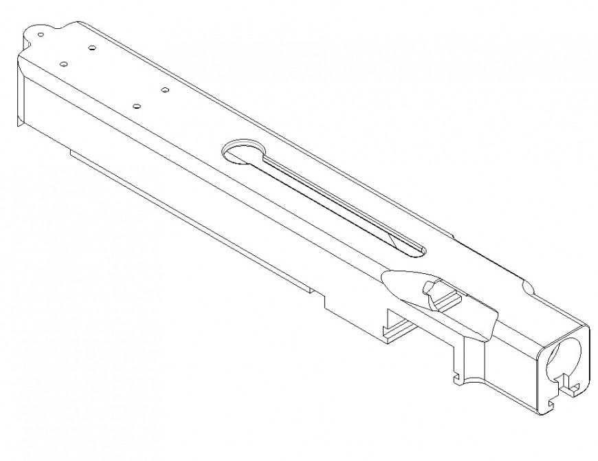 Receiver structure detail CAD block layout file in dwg format