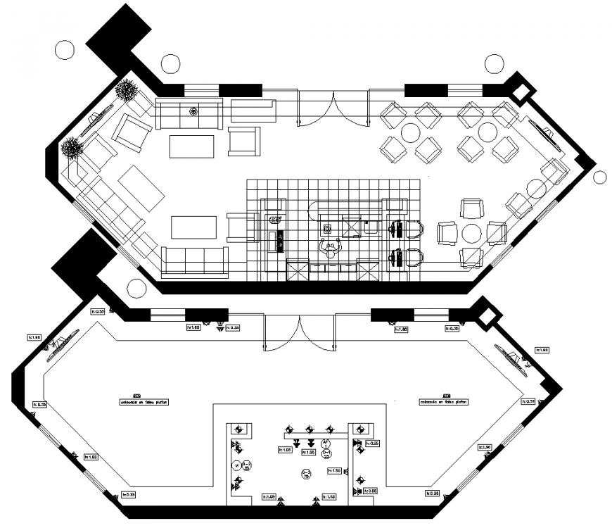 Reception Area Layout DWG Drawing for Interior Planning Projects