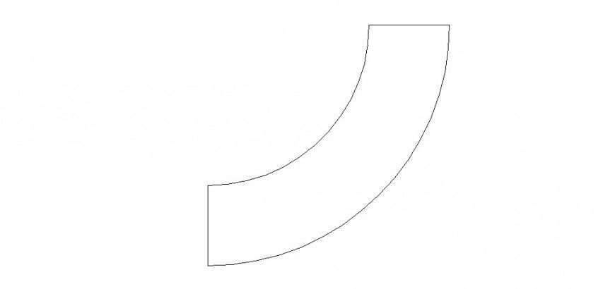 Reception table 2d elevation block cad drawing details dwg file