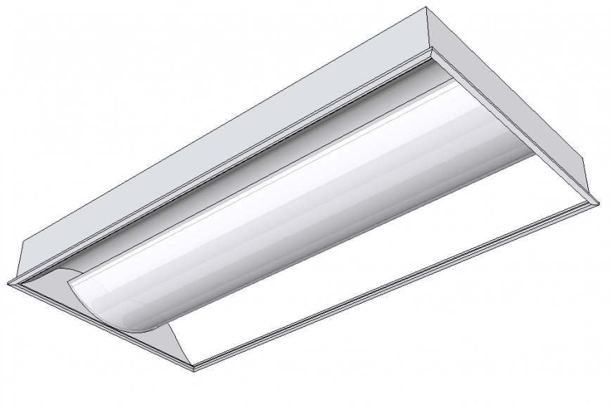 Recessed Ceiling Light detail elevation 3d model sketch-up file