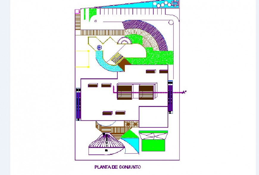 Recovery child club house distribution plan cad drawing details dwg file