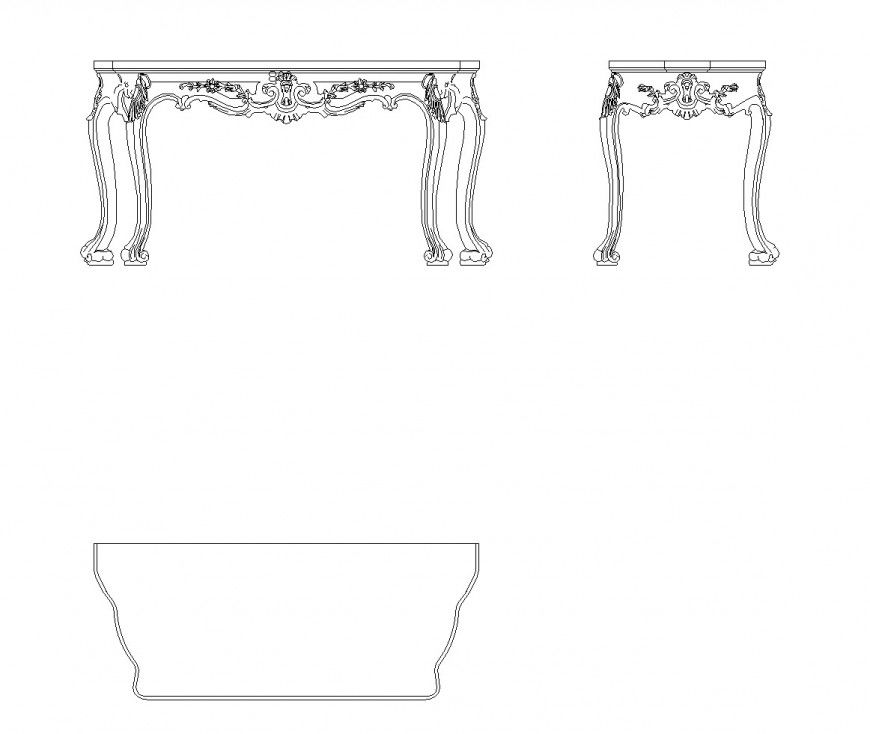 Rectangle Wall Cabinet DWG AutoCAD Plan with Front Side Top Elevations