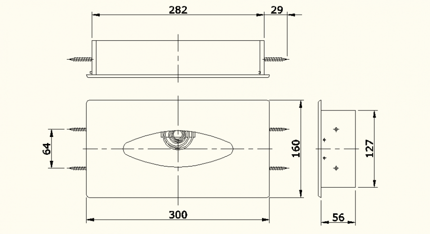 Rectangular bath tub detail elevation dwg file