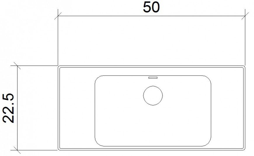 Rectangular shape washbasin units autocad file