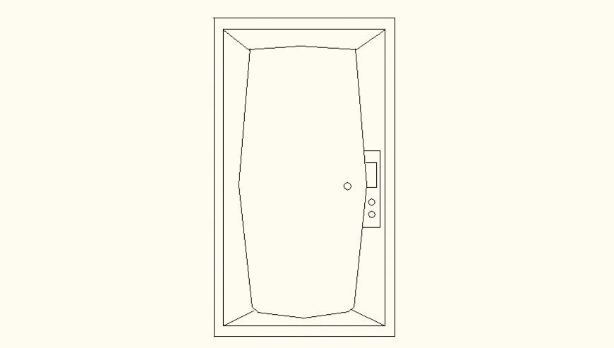 Rectangular sink detail elevation dwg file