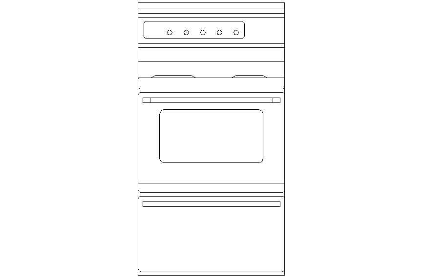 Refrigerator 2 d detail layout dwg file