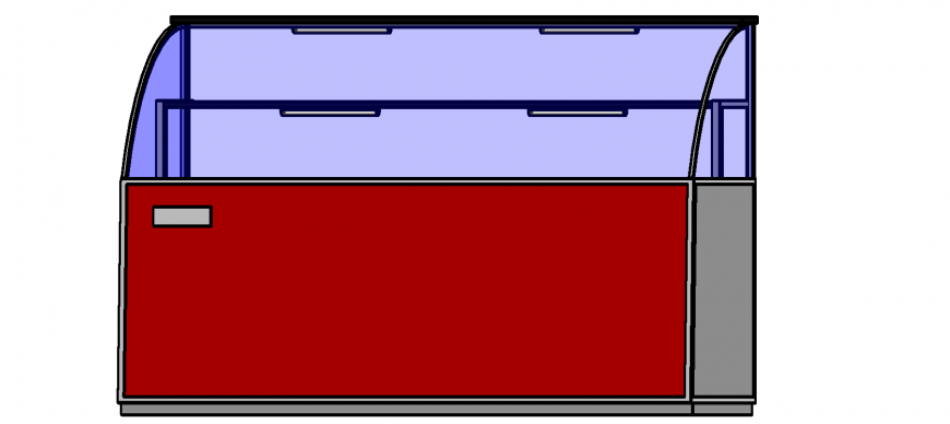 Refrigerator Counter 3d drawing block details skp file