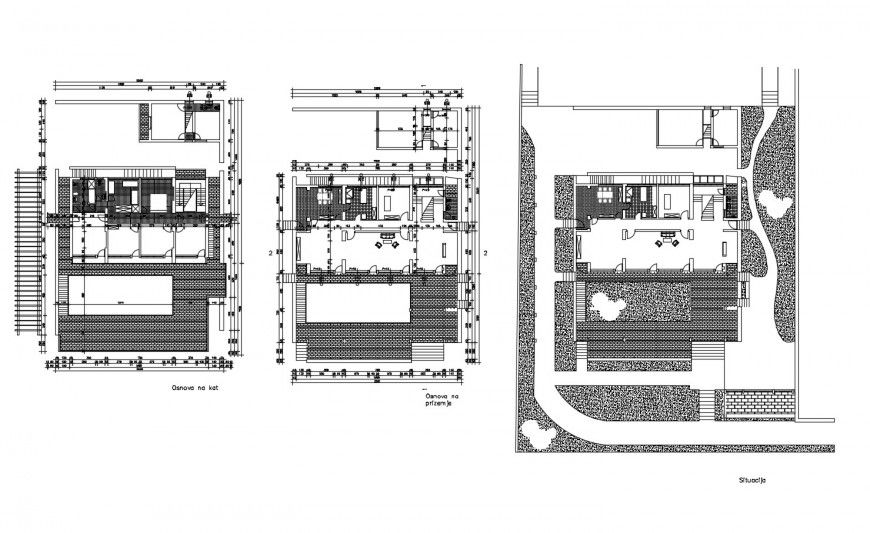 Regional hotel floor distribution plan cad drawing details dwg file
