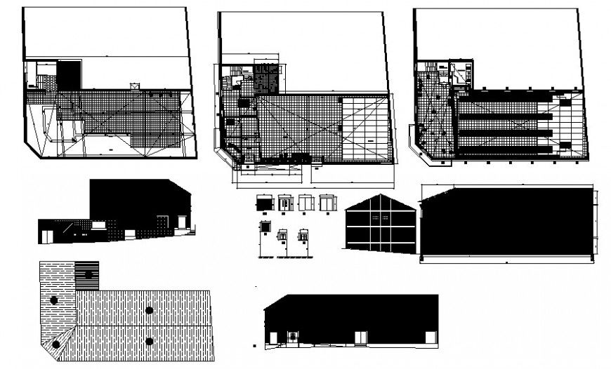Rehabilitation project details building drawings 2d view autocad file