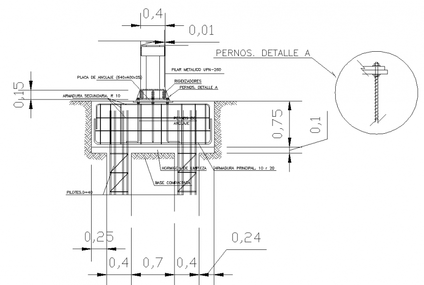 Reinforce metal bar detail drawing in dwg AutoCAD file.