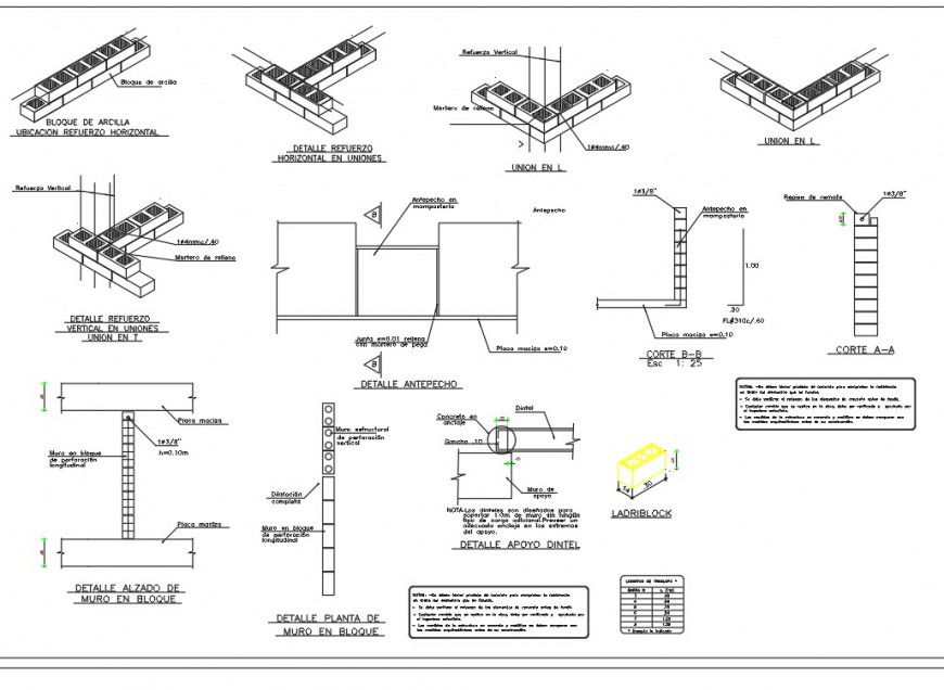 Reinforced concrete building elevation and plan dwg file