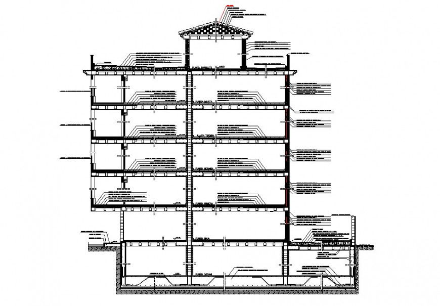 Reinforced concrete cement structure detail 2d view CAD construction unit autocad file