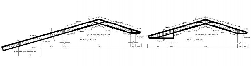 Reinforcement details in structural blocks 2d view autocad file
