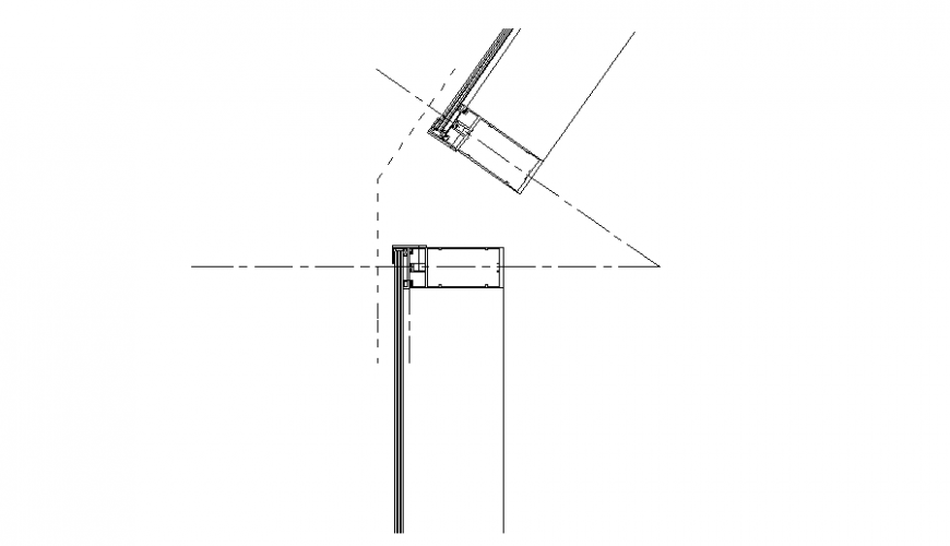 Reinforcement door lock section autocad file