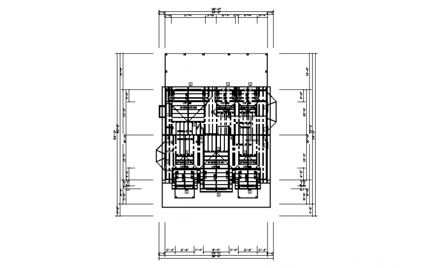 Reinforcement roof plan autocad file