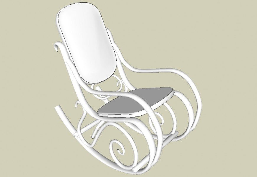 Relaxing chair detail 3d model layout furniture block sketch-up file