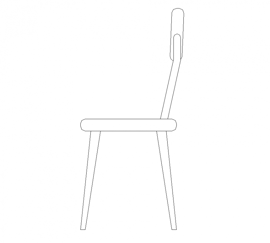 Relaxing sitting chair detail elevation 2d view autocad file