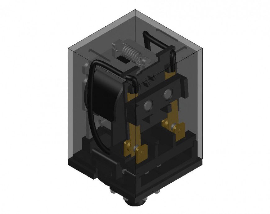 Relay machinery units 3d model drawing in autocad file