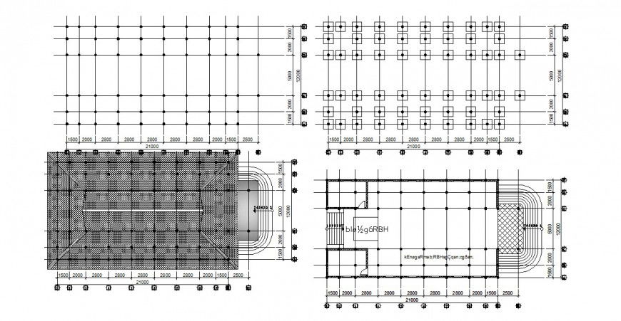 Religious church foundation plan and structure cad drawing details dwg file