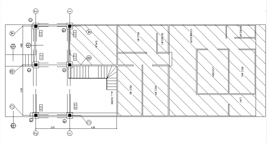 Remolding column plan layout file