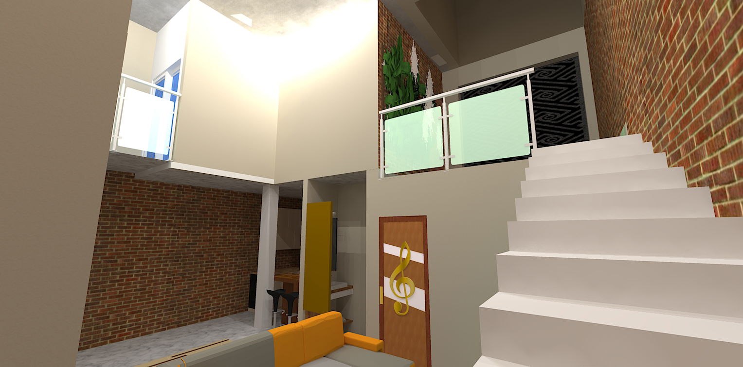 Detailed 3D SketchUp of Residential Interior Design Drawing File