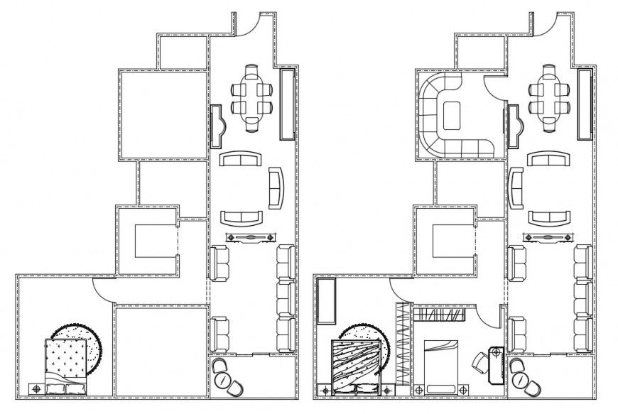 residence apartment layout plan cad file