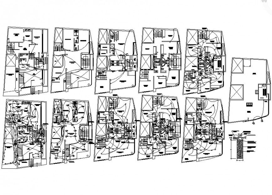 residence electrical installation plan cad file