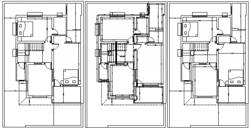 Residence floor detail autocad file
