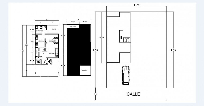 Residence house site plan, layout plan and structure details dwg file