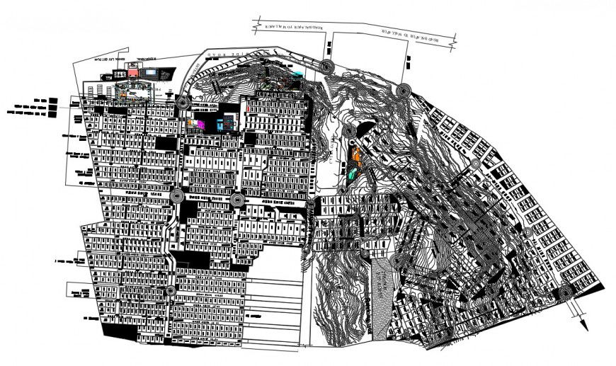 Residence society plotting with site plan and location map drawing