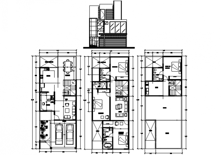 Residency floor plan in auto cad file