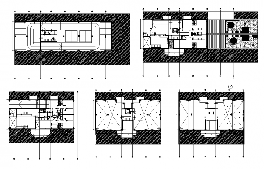 Residential building plan 2d view autocad file