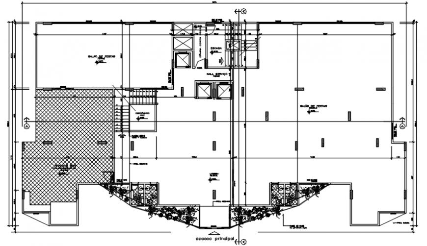 Residential apartment building floor layout plan drawing details dwg file