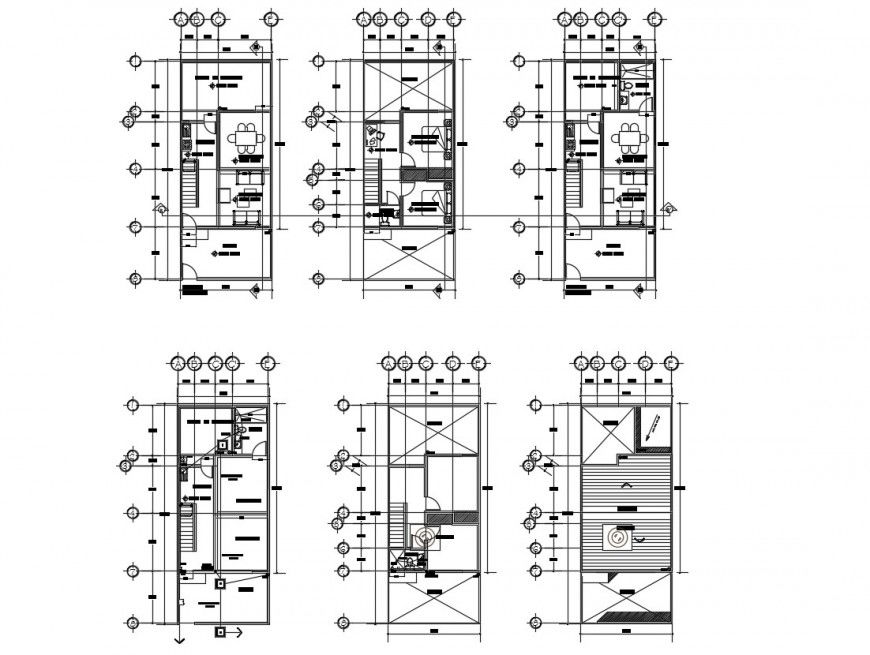 Residential Apartment Construction Plan 2D DWG Drawing