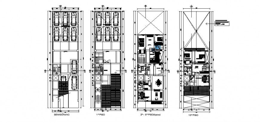 Residential apartment detail 2d view CAD structural block autocad file