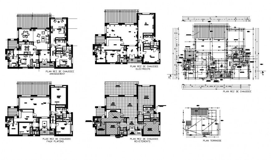 Residential apartment detail 2d view construction plan autocad file