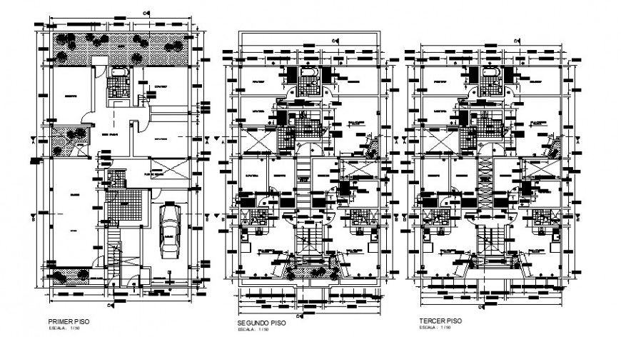 Residential apartment detail 2d view working plan autocad file