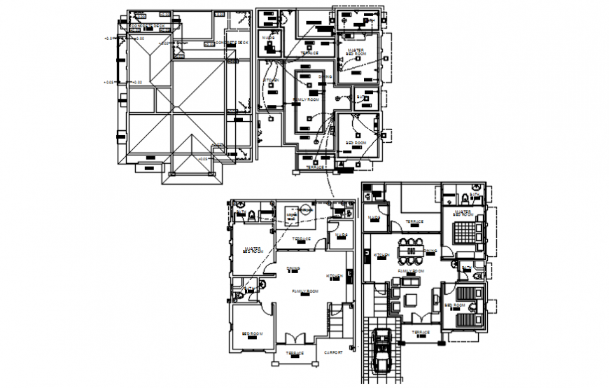Residential apartment drawings 2d view CAD layout plan in autocad dwg software file