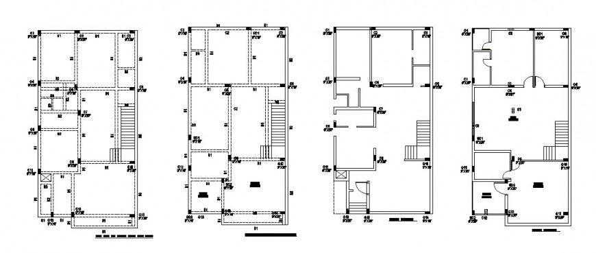 Residential apartment floor plan 2d drawing in Autocad