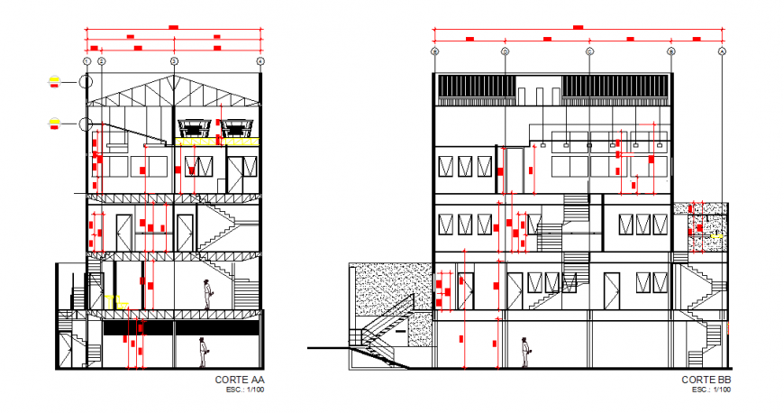 Residential Apartment Section Detail in DWG file