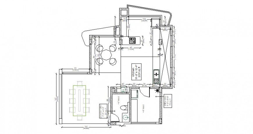 Residential area general plan in AutoCAD file