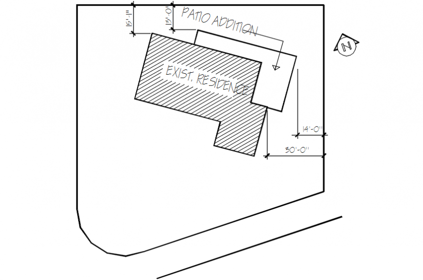 Residential area detailing CAD drawing 2d view autocad file
