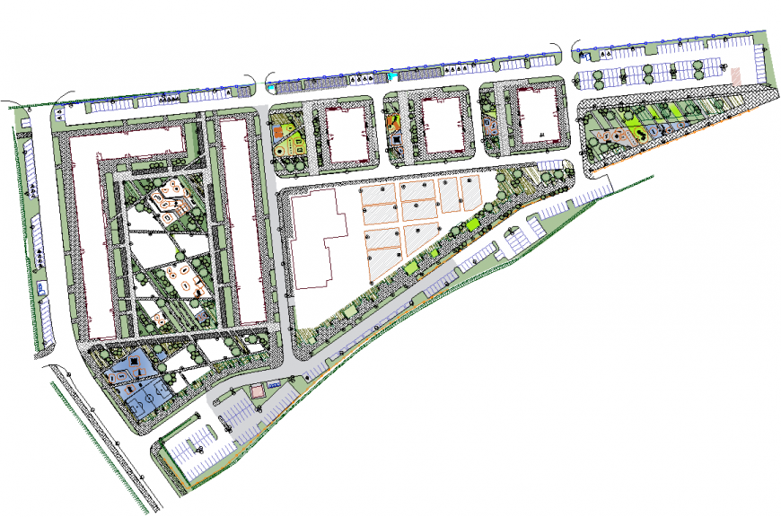 Residential area housing plan detail elevation layout file