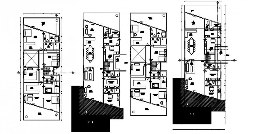 Residential area plan in AutoCAD file