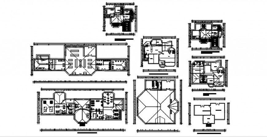 Residential building and houses floor plan and house plans details dwg file